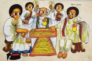 product-a20-vintage-ethiopian-paiting-on-leather